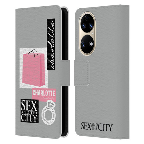 Sex and The City: Television Series Characters Shopping Bag Charlotte Leather Book Wallet Case Cover For Huawei P50