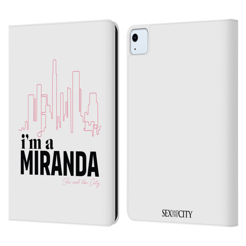 Sex and The City: Television Series Characters I'm A Miranda Leather Book Wallet Case Cover For Apple iPad Air 2020 / 2022