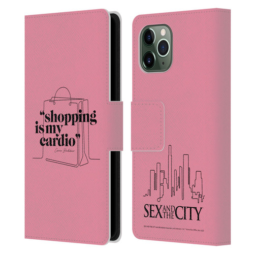 Sex and The City: Television Series Characters Shopping Cardio Carrie Leather Book Wallet Case Cover For Apple iPhone 11 Pro