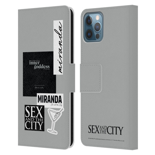 Sex and The City: Television Series Characters Inner Goddess Miranda Leather Book Wallet Case Cover For Apple iPhone 12 / iPhone 12 Pro