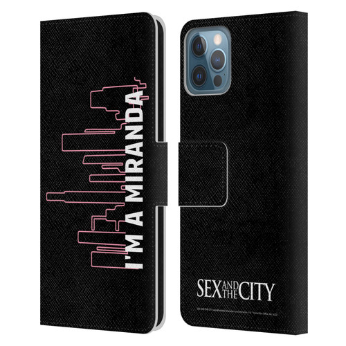 Sex and The City: Television Series Characters Miranda Leather Book Wallet Case Cover For Apple iPhone 12 / iPhone 12 Pro