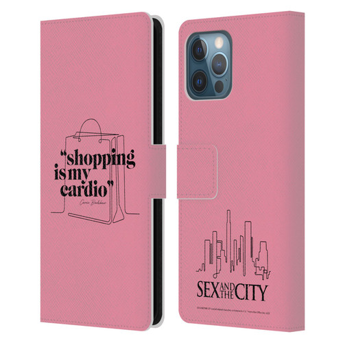 Sex and The City: Television Series Characters Shopping Cardio Carrie Leather Book Wallet Case Cover For Apple iPhone 12 Pro Max