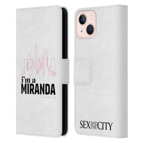 Sex and The City: Television Series Characters I'm A Miranda Leather Book Wallet Case Cover For Apple iPhone 13