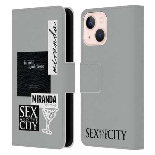 Sex and The City: Television Series Characters Inner Goddess Miranda Leather Book Wallet Case Cover For Apple iPhone 13 Mini