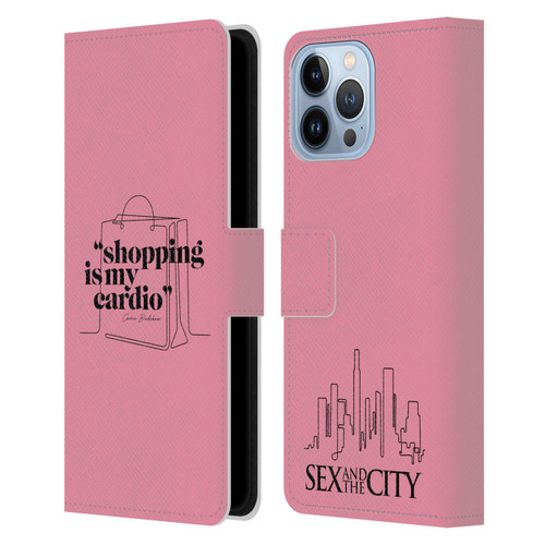 Sex and The City: Television Series Characters Shopping Cardio Carrie Leather Book Wallet Case Cover For Apple iPhone 13 Pro Max