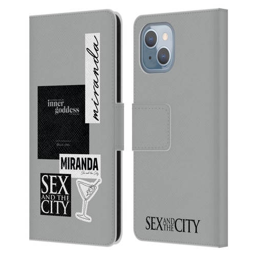 Sex and The City: Television Series Characters Inner Goddess Miranda Leather Book Wallet Case Cover For Apple iPhone 14