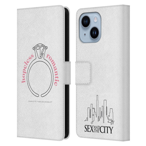 Sex and The City: Television Series Characters Hopeless Romantic Charlotte Leather Book Wallet Case Cover For Apple iPhone 14 Plus