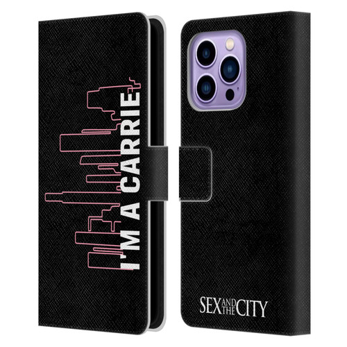 Sex and The City: Television Series Characters Carrie Leather Book Wallet Case Cover For Apple iPhone 14 Pro Max