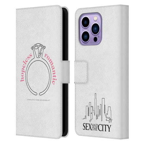 Sex and The City: Television Series Characters Hopeless Romantic Charlotte Leather Book Wallet Case Cover For Apple iPhone 14 Pro Max