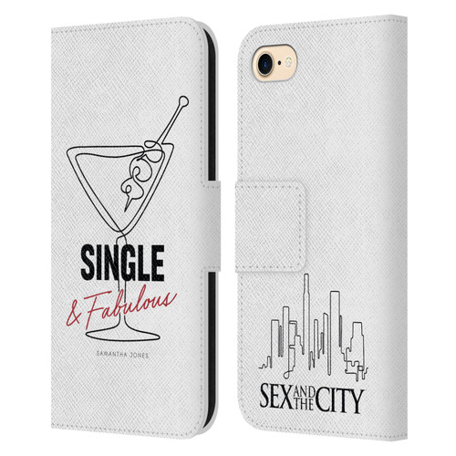 Sex and The City: Television Series Characters Single And Fabulous Samantha Leather Book Wallet Case Cover For Apple iPhone 7 / 8 / SE 2020 & 2022