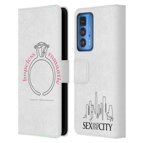 Sex and The City: Television Series Characters Hopeless Romantic Charlotte Leather Book Wallet Case Cover For Motorola Edge (2022)