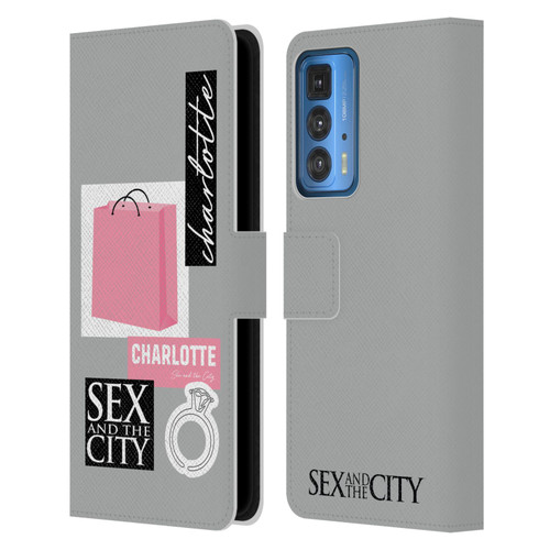 Sex and The City: Television Series Characters Shopping Bag Charlotte Leather Book Wallet Case Cover For Motorola Edge 20 Pro