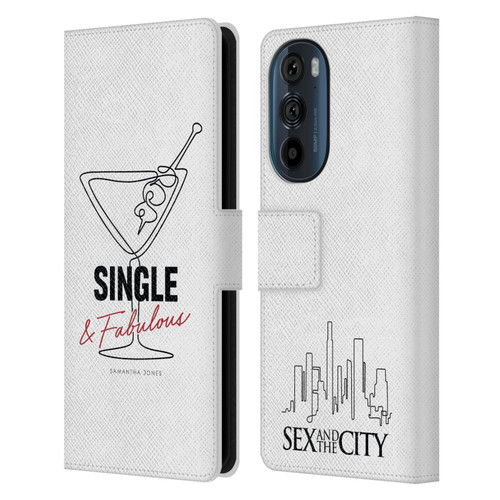 Sex and The City: Television Series Characters Single And Fabulous Samantha Leather Book Wallet Case Cover For Motorola Edge 30