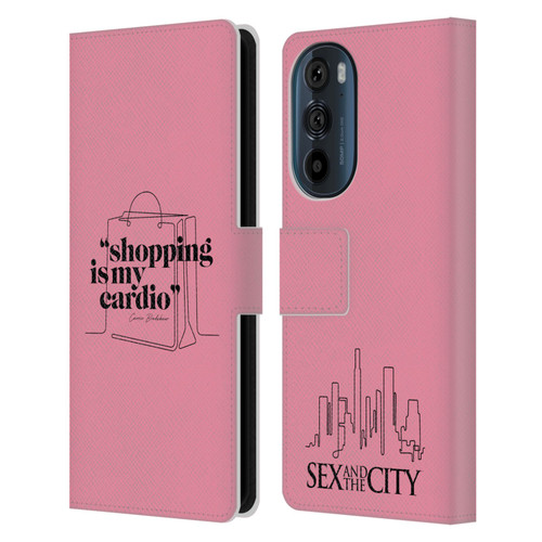 Sex and The City: Television Series Characters Shopping Cardio Carrie Leather Book Wallet Case Cover For Motorola Edge 30