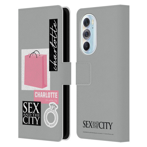 Sex and The City: Television Series Characters Shopping Bag Charlotte Leather Book Wallet Case Cover For Motorola Edge X30