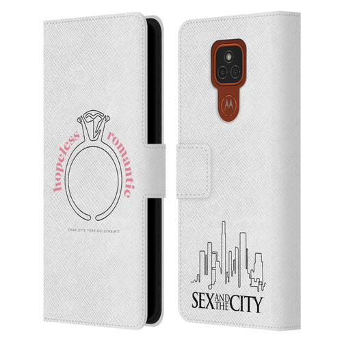 Sex and The City: Television Series Characters Hopeless Romantic Charlotte Leather Book Wallet Case Cover For Motorola Moto E7 Plus
