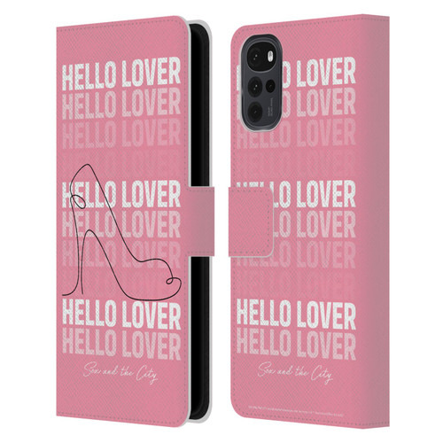 Sex and The City: Television Series Characters Hello Lover Carrie Leather Book Wallet Case Cover For Motorola Moto G22