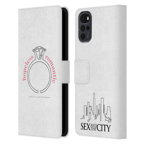 Sex and The City: Television Series Characters Hopeless Romantic Charlotte Leather Book Wallet Case Cover For Motorola Moto G22