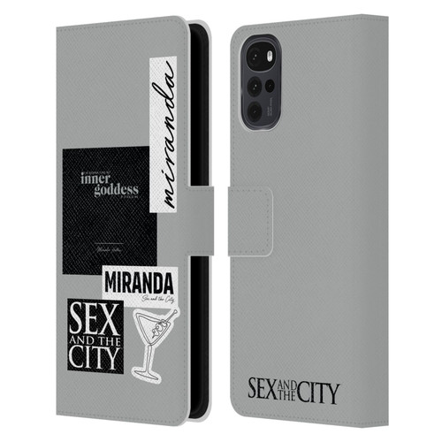 Sex and The City: Television Series Characters Inner Goddess Miranda Leather Book Wallet Case Cover For Motorola Moto G22