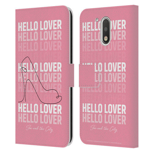 Sex and The City: Television Series Characters Hello Lover Carrie Leather Book Wallet Case Cover For Motorola Moto G41