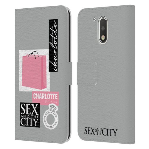 Sex and The City: Television Series Characters Shopping Bag Charlotte Leather Book Wallet Case Cover For Motorola Moto G41
