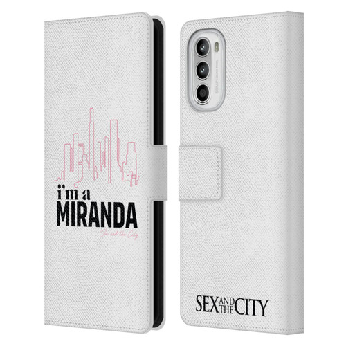 Sex and The City: Television Series Characters I'm A Miranda Leather Book Wallet Case Cover For Motorola Moto G52