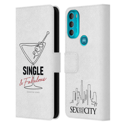 Sex and The City: Television Series Characters Single And Fabulous Samantha Leather Book Wallet Case Cover For Motorola Moto G71 5G