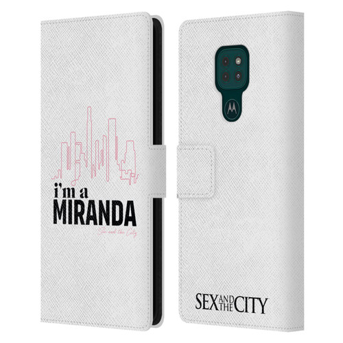 Sex and The City: Television Series Characters I'm A Miranda Leather Book Wallet Case Cover For Motorola Moto G9 Play