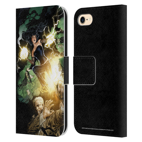 Justice League DC Comics Dark Comic Art Constantine and Zatanna Leather Book Wallet Case Cover For Apple iPhone 7 / 8 / SE 2020 & 2022