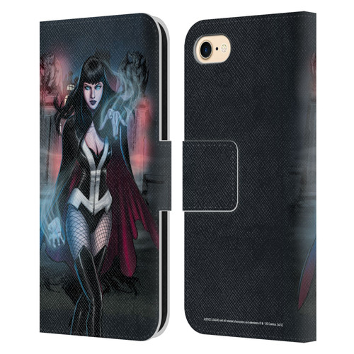 Justice League DC Comics Dark Comic Art Zatanna Futures End #1 Leather Book Wallet Case Cover For Apple iPhone 7 / 8 / SE 2020 & 2022