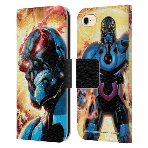 Justice League DC Comics Darkseid Comic Art New 52 #6 Cover Leather Book Wallet Case Cover For Apple iPhone 7 / 8 / SE 2020 & 2022