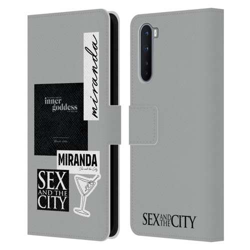 Sex and The City: Television Series Characters Inner Goddess Miranda Leather Book Wallet Case Cover For OnePlus Nord 5G