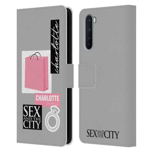 Sex and The City: Television Series Characters Shopping Bag Charlotte Leather Book Wallet Case Cover For OnePlus Nord 5G