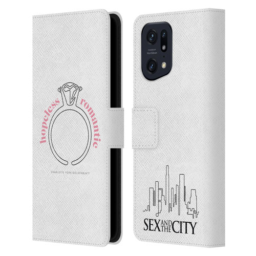 Sex and The City: Television Series Characters Hopeless Romantic Charlotte Leather Book Wallet Case Cover For OPPO Find X5