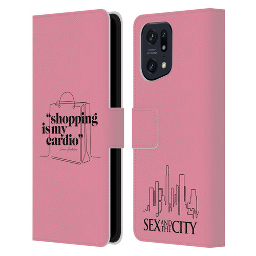 Sex and The City: Television Series Characters Shopping Cardio Carrie Leather Book Wallet Case Cover For OPPO Find X5