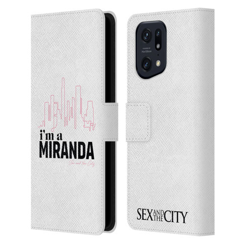 Sex and The City: Television Series Characters I'm A Miranda Leather Book Wallet Case Cover For OPPO Find X5 Pro