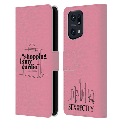 Sex and The City: Television Series Characters Shopping Cardio Carrie Leather Book Wallet Case Cover For OPPO Find X5 Pro