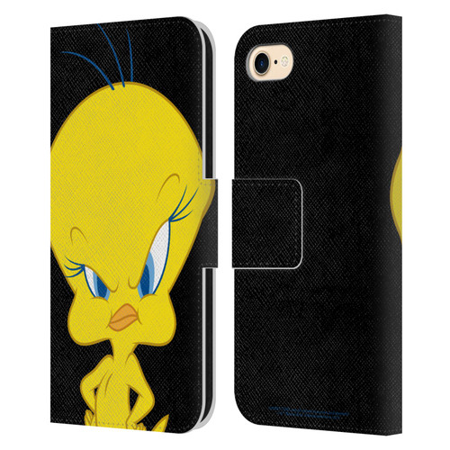 Looney Tunes Characters Tweety Leather Book Wallet Case Cover For Apple iPhone 7 / 8 / SE 2020 & 2022