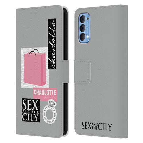 Sex and The City: Television Series Characters Shopping Bag Charlotte Leather Book Wallet Case Cover For OPPO Reno 4 5G