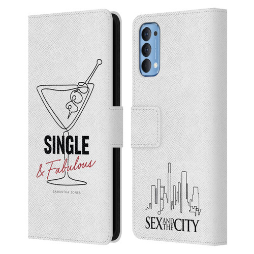 Sex and The City: Television Series Characters Single And Fabulous Samantha Leather Book Wallet Case Cover For OPPO Reno 4 5G