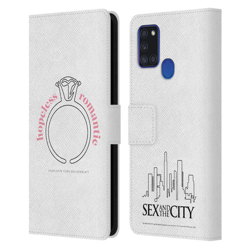 Sex and The City: Television Series Characters Hopeless Romantic Charlotte Leather Book Wallet Case Cover For Samsung Galaxy A21s (2020)