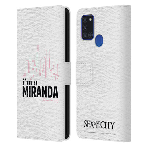 Sex and The City: Television Series Characters I'm A Miranda Leather Book Wallet Case Cover For Samsung Galaxy A21s (2020)