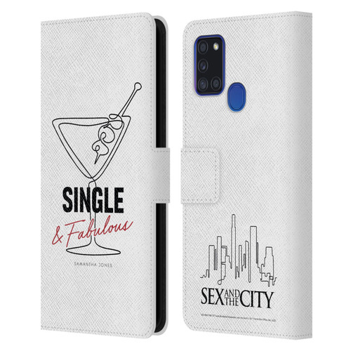 Sex and The City: Television Series Characters Single And Fabulous Samantha Leather Book Wallet Case Cover For Samsung Galaxy A21s (2020)