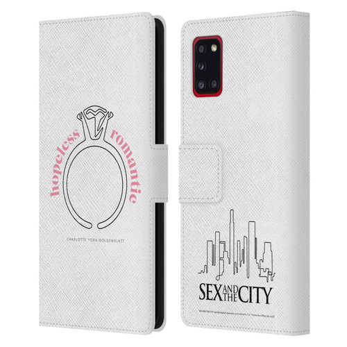 Sex and The City: Television Series Characters Hopeless Romantic Charlotte Leather Book Wallet Case Cover For Samsung Galaxy A31 (2020)