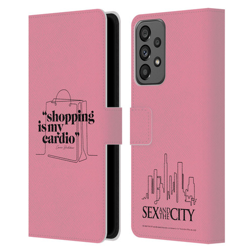 Sex and The City: Television Series Characters Shopping Cardio Carrie Leather Book Wallet Case Cover For Samsung Galaxy A73 5G (2022)