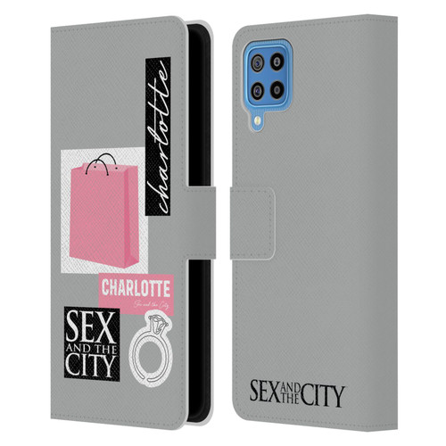 Sex and The City: Television Series Characters Shopping Bag Charlotte Leather Book Wallet Case Cover For Samsung Galaxy F22 (2021)