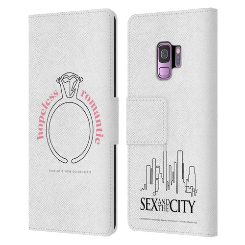 Sex and The City: Television Series Characters Hopeless Romantic Charlotte Leather Book Wallet Case Cover For Samsung Galaxy S9