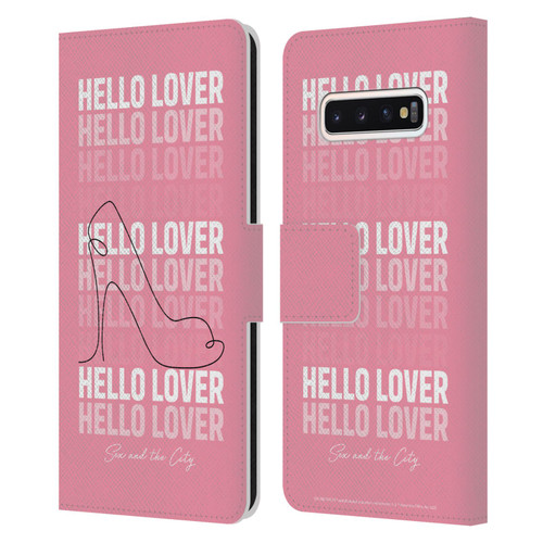 Sex and The City: Television Series Characters Hello Lover Carrie Leather Book Wallet Case Cover For Samsung Galaxy S10