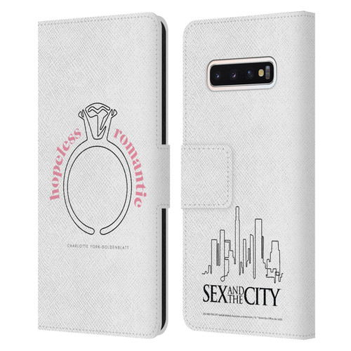 Sex and The City: Television Series Characters Hopeless Romantic Charlotte Leather Book Wallet Case Cover For Samsung Galaxy S10