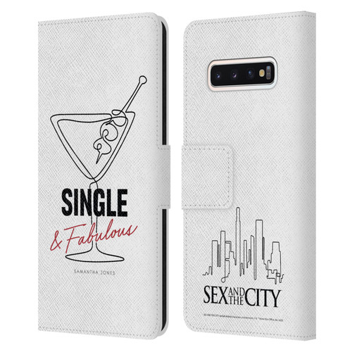 Sex and The City: Television Series Characters Single And Fabulous Samantha Leather Book Wallet Case Cover For Samsung Galaxy S10